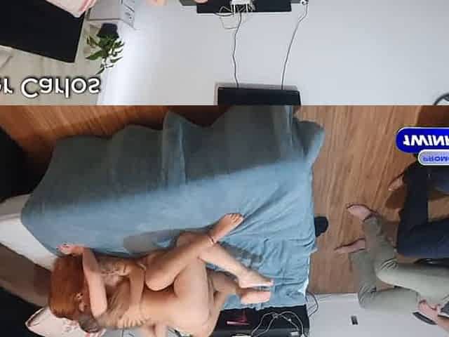 Swing session with ace couple on kmarote's desk. Voyeurism and limitless fuckfest - hot hard-core porn!