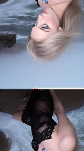 Blondes and purple-haired babes spread wide for cock beach