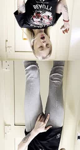 Blonde teen amateur teasing solo