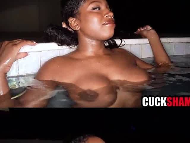 Black wife screws stranger in front of cuck hubby