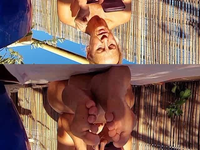 Mature Blonde Wife Selena Enjoys Foot Worship Outdoors