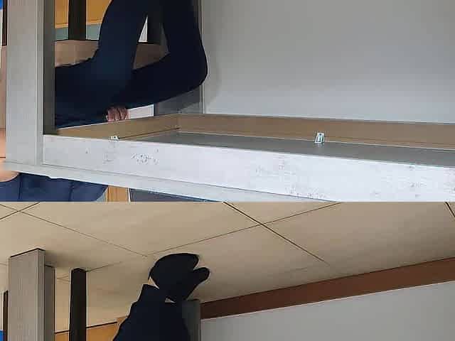 StepMom giving tugjob underneath the table