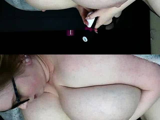 Big boob brunette masturbates on webcam