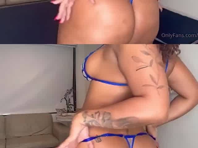 Black butt hottie bounces booty on slender penis