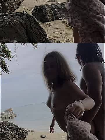 Hawt Whore Gets Wild on the Beach / Excitement Sand and Hard Action