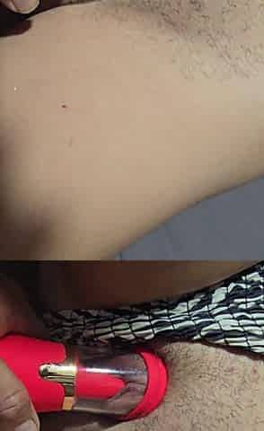 Playing with Pssygalores Pussy Sucking Licking Toy Amateur Homemade