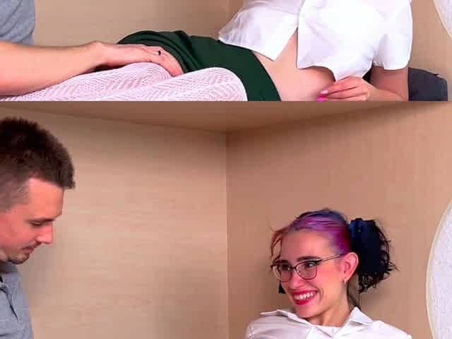 Close up fuck girl in big cock