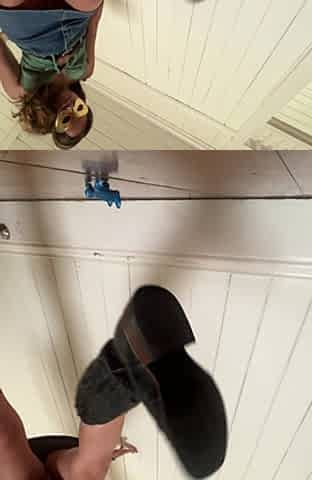 Giantess Cowgirl: Denim Skirt & Leather Boots Stomp
