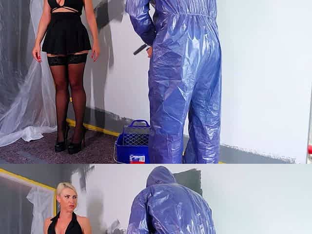 German MILF seduces apprentice painter...all holes fucked