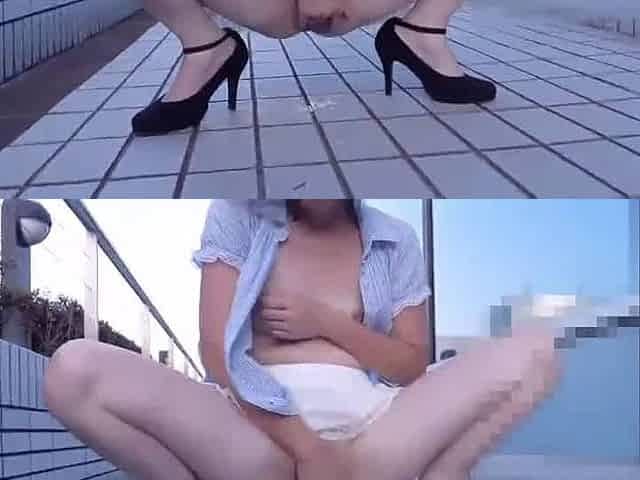 Public Creampie Threesome