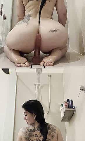Large Butt Bounces on Sextoy