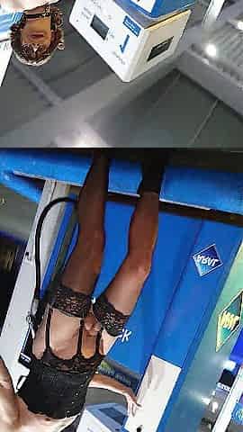 Police patrol nearly caught me when I was undressed at the gas station
