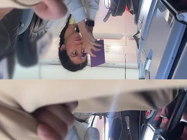 Katty West - Dick Flashing In Airplane - Girl Brought Me To Cumshot In 2 Minutes
