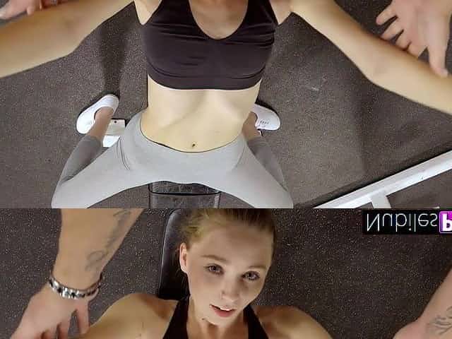Sporty teen Ava Parker is so busy with sucking delicious cock in the gym