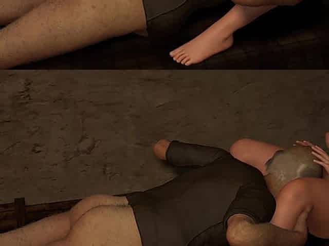 Sexy Blonde Spreading Her Legs for a Grey Old Man