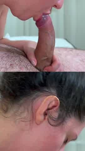Passionate brunette enjoys sensual edging blowjob fun