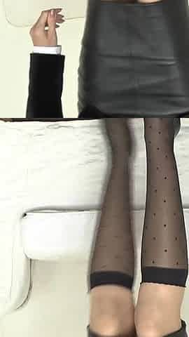 Two Layers of Stockings and High Heels Swinging JOI