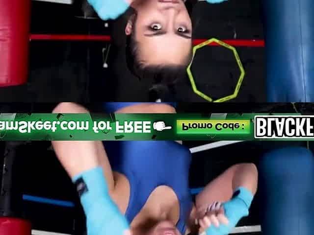 They Were Supposed to be Wrestling, But That guy Couldn't Resist Making Her Eat Her Protein from His Rod