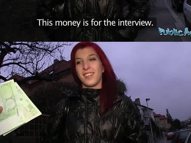 Public Agent - Check out how SOAKED her twat is when I slip her pants down