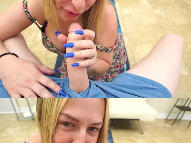 Busty Blonde Head Bobbin' Blowjob with Quinn Waters
