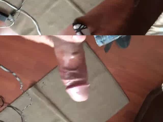 After screwing our maid's stepson, that babe gives me a large spunk flow on my curly vagina