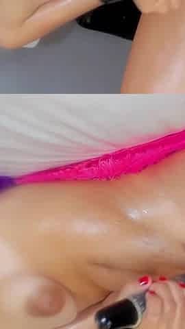 My Strapon Goes in and Out of Her Wet Pussy