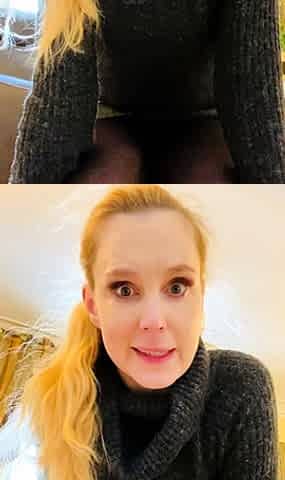 Blonde solo jerking off