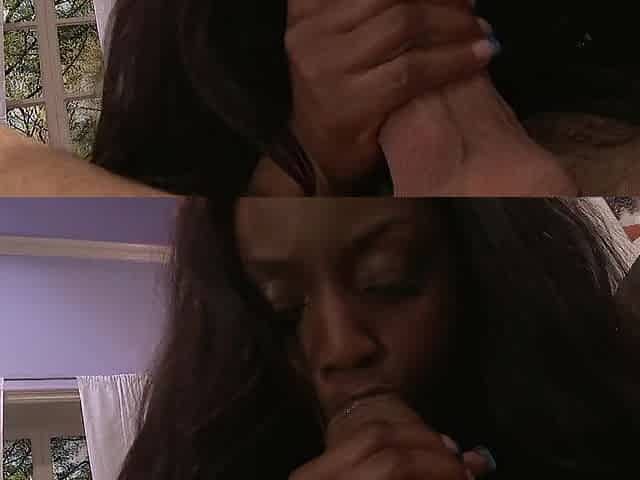 Curvy ebony doxy shows her curves previous to screwing white boy in his room
