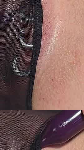 Dripping Pierced Pussy with Prolapse