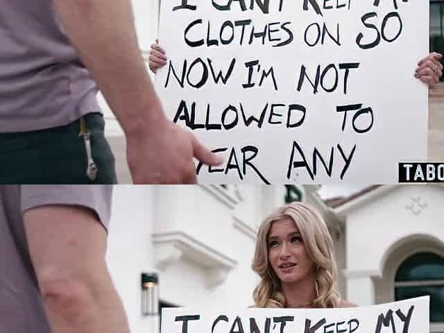 Teen Emma Rosie rewarded by a stranger for being a floozy