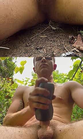 Stroker Makes My Large Wang Cum So Hard Whilst Hiking