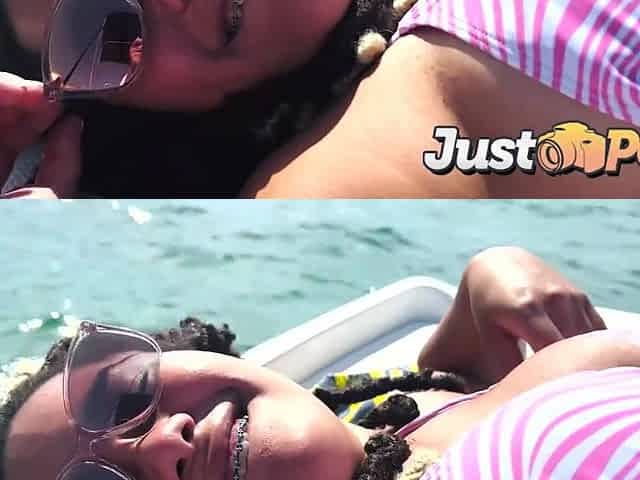 Large Butt Cassie Blake Takes Large Schlong on A Boat in Miami