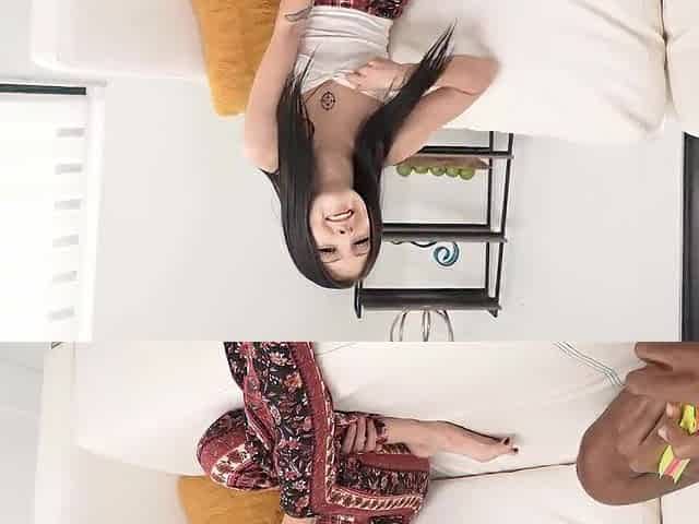 Kiki Mink Gets Stretched By Large Ebony Wang And Takes A Immodest Facial