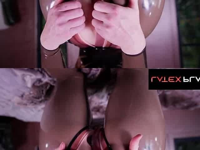 Leashed Floozy Anal Banged in Latex
