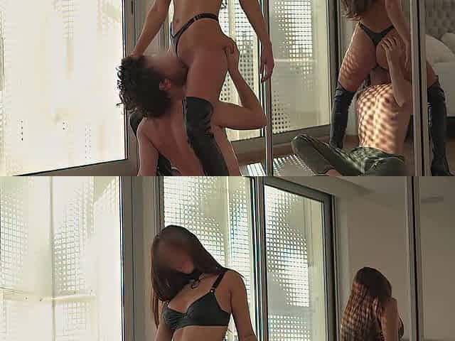 Leather Underware. High Boots. Amazon Lalin girl Drilled Me INEXPERIENCED