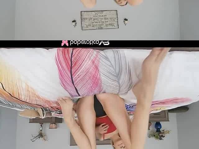 Chanel Shortcake - Solo Blonde Naked Pleasuring Herself On The Bed In Vr