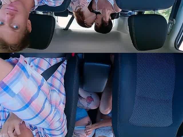 Uber Driver gets Ride of Life!!! THREESOME in the Car -
