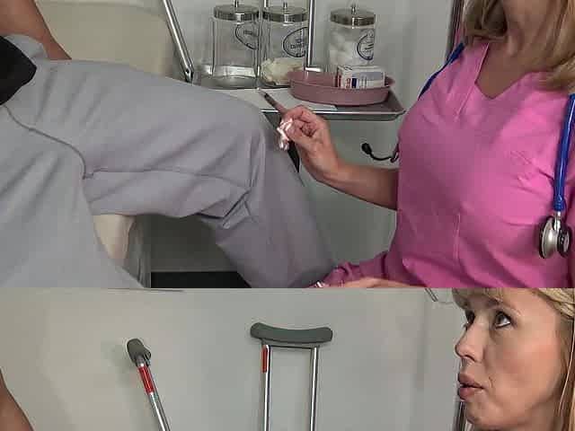 Large Titty Nurse Helps Me Bust at The Hospital - Amber Follow X Teddy Tarantino