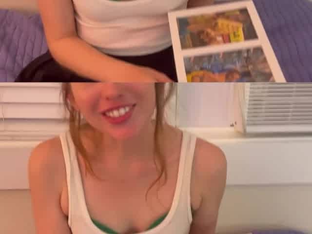 Stepsis shy when sucking my cock in POV