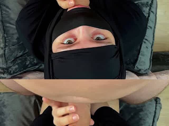 Muslim Woman Pays Debts With Deepthroat Blowjob For Small Flabby Cock