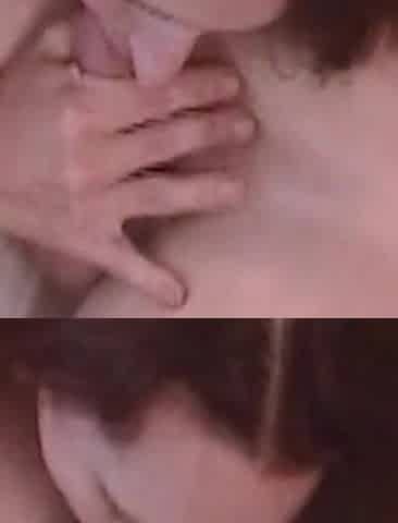 Retro Blowjob with Hot Brunette Cum Cocks