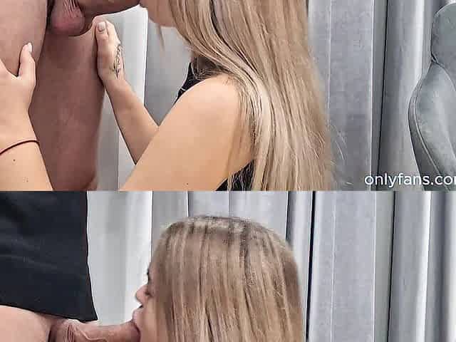 My gf's parents weren't home so we filmed a sex tape on their couch