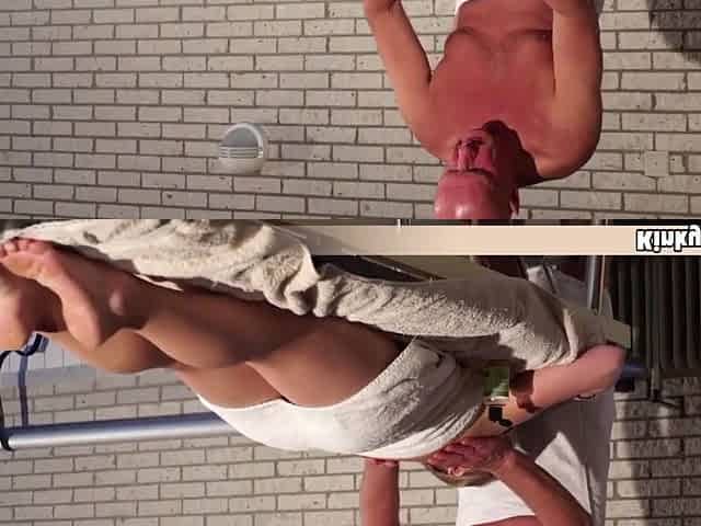 18+ Blondie Fucked By A Perverted Old Masseur
