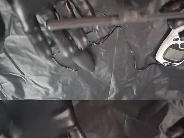 Testing my fresh E-stim anal-plug and cumming hard using the urethral electrode