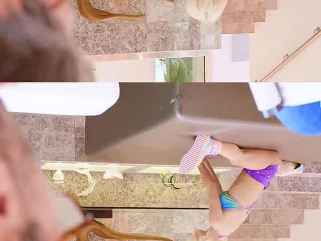 Dashing Slim Blonde Cutie Kenzie Reeves Gets Her Butthole Worked Out With a Big Mature Cock