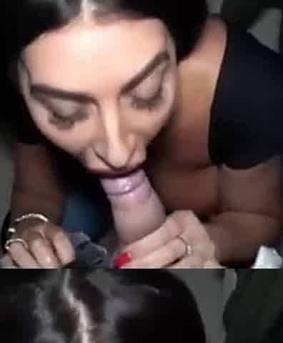 Cross-Eyed Brunette's Deepthroat Blowjob