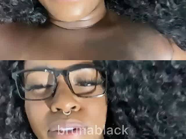 Nasty Ebony Gal Guiding U Throughout Masturbation - Cumming Jointly With U