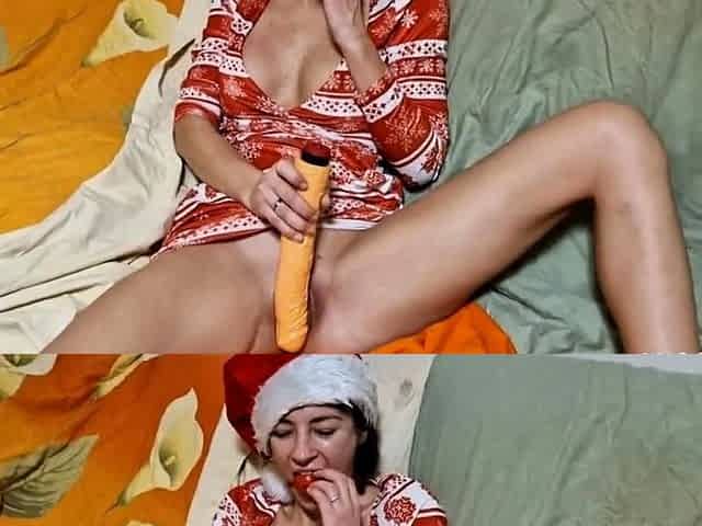 Christmas Squirt with Big Tits and Sex Toys