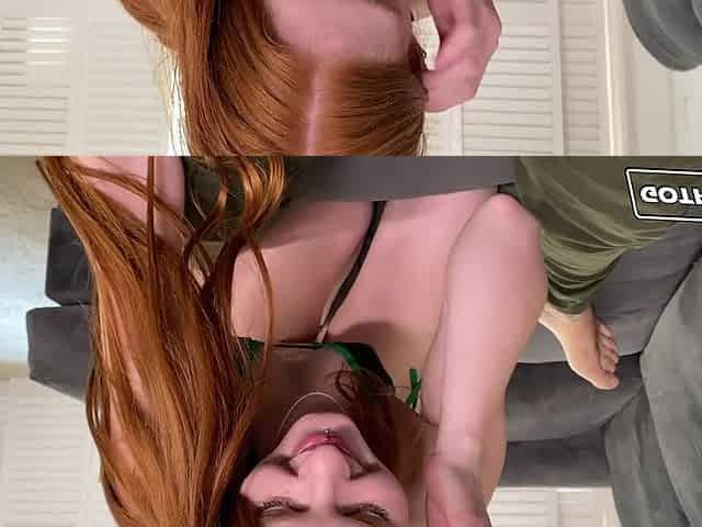 GOT FILLED - Natural Redhead Jane Rogers Stops By For a Creampie