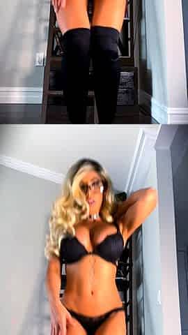 Natural busty blonde blowjob and banging POV